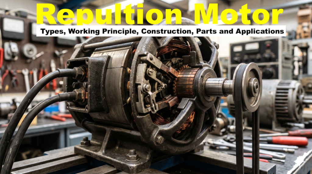 Repulsion Motor – Types, Working Principle, Construction, Parts and Applications in Hindi