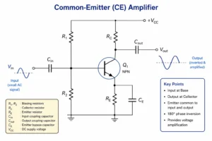 A common-emitter configuration Amplifire